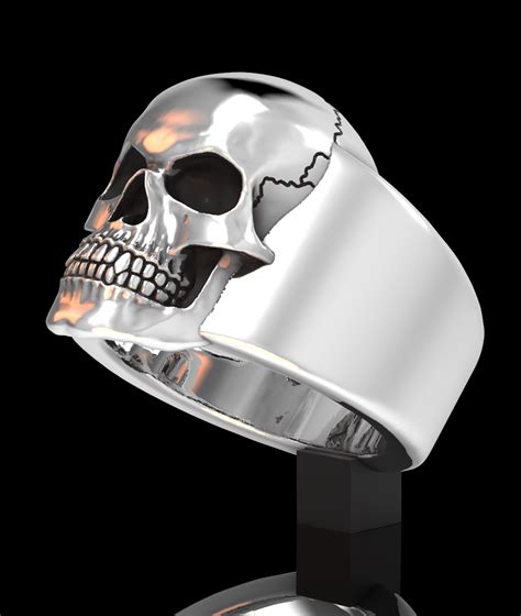 Skull Ring Sterling Silver Handmade Skull Rings Biker Jewelry Rings