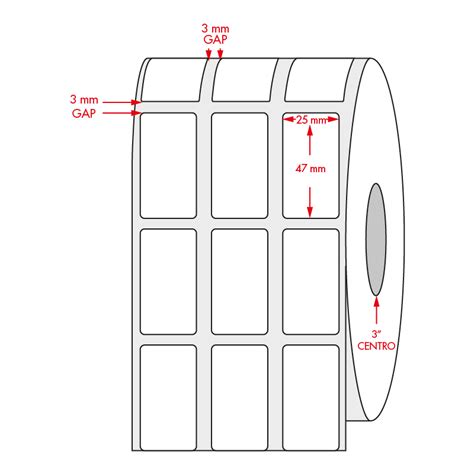 Etiqueta Térmica Blanca Tt 25x47 Mm Rkl Soluciones En Etiquetas