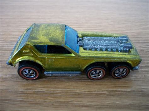 Vintage Hot Wheels Redline 1971 Open Fire Lime Gold Hong Kong 1800111726