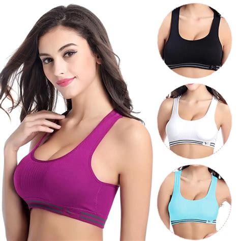 Women S Shockproof Quick Dry Sports Bra No Steel Ring Padded Yoga Bras