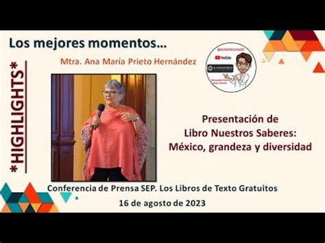 O Grado Presentaci N Del Libro Nuestros Saberes M Xico Grandeza Y