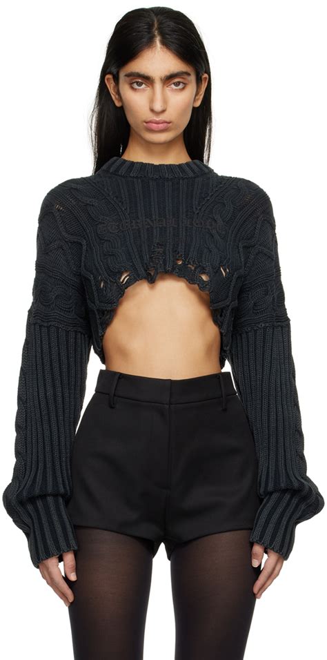 Han Kjobenhavn Black Distressed Sweater SSENSE