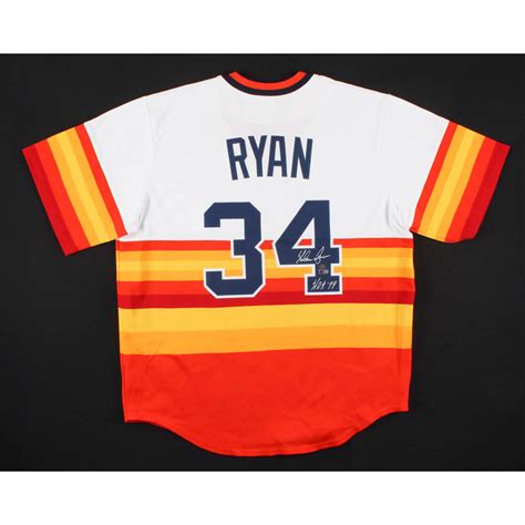 Nolan Ryan Signed Astros Jersey Inscribed "H.O.F. '99" (AIV COA & Ryan ...