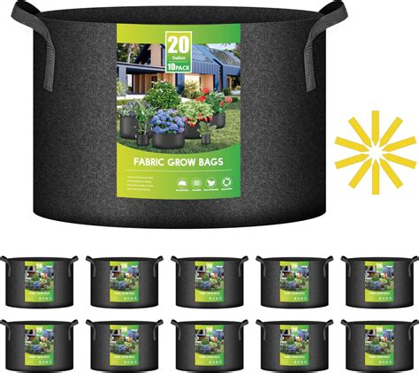 Amazon Ipower Pack Gallon Plant Bags Heavy Duty Thickened