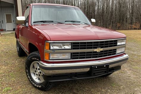 1 200 Mile 1990 Chevrolet K1500 Silverado Sportside 4x4 For Sale On BaT