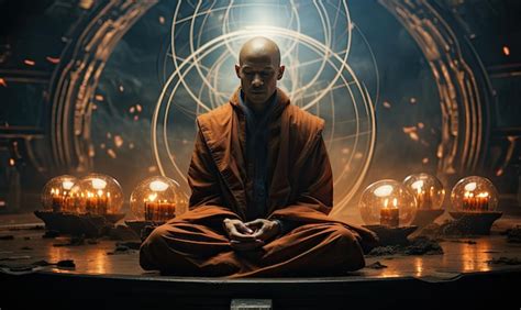 Premium AI Image | monk meditation