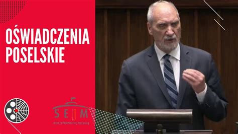 Sejm Oświadczenia poselskie YouTube