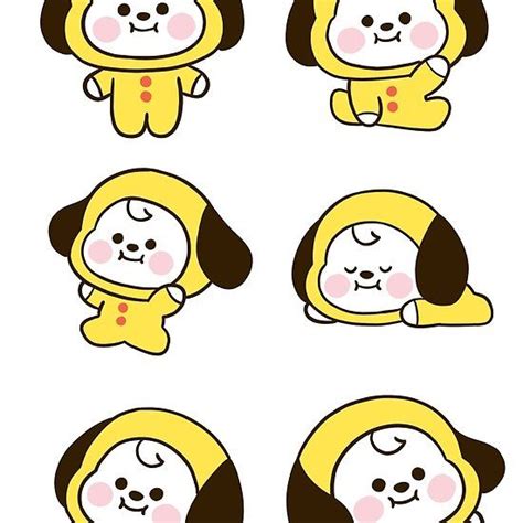 Baby Chimmy Bt21 Pegatinas Bonitas Dibujos Kawaii Pegatinas Imprimibles