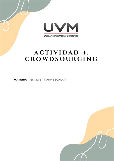 Res P Esc Uvm A Trabajo Materia Resolver Para Escalar A C T I V I