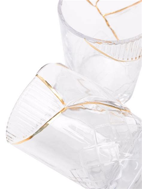 Seletti Bicchieri Kintsugi Glasses Set Of Four Farfetch