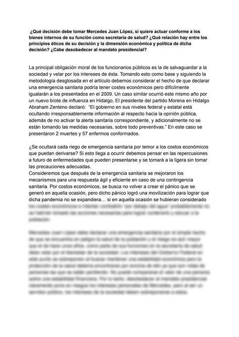 SOLUTION Principios éticos de su decisión y la dimensión económica y