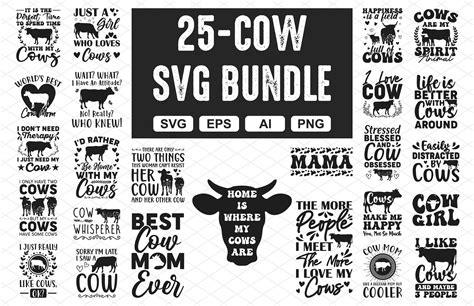 Cow Svg Bundle Quotes Designs Graphic By Graphic World · Creative Fabrica