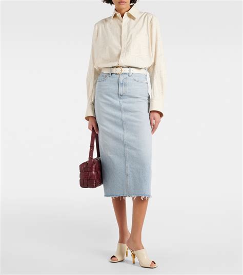 Della Denim Midi Skirt In Blue Agolde Mytheresa