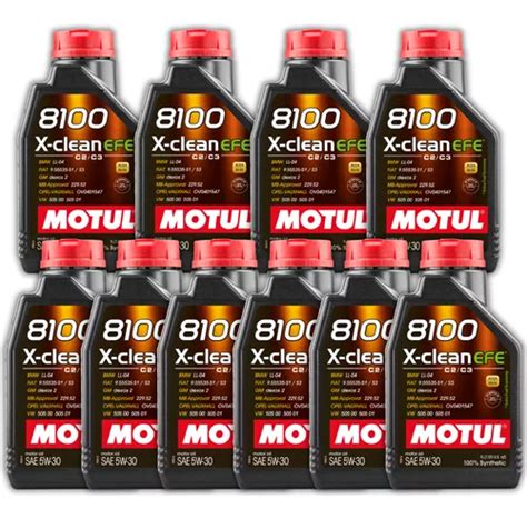 Kit Óleo Para Motor Carro Motul 8100 X clean Efe 5w 30 11l