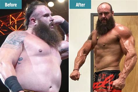 WWE star Braun Strowman shows off amazing two-year body transformation ...