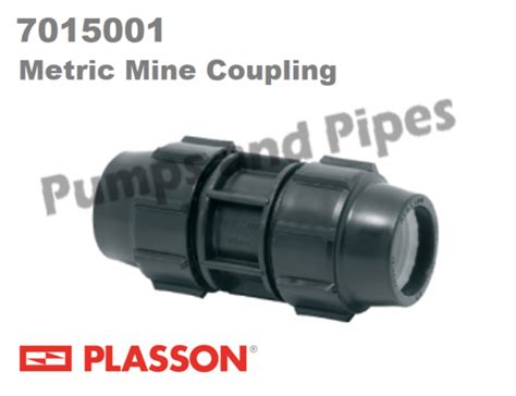 7015001 63mm Mine Fitting HDPE Poly Pipe Metric Coupling Joiner