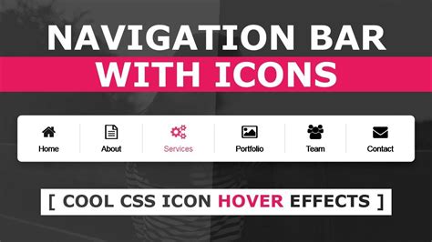 How To Create Navigation Bar With Icon Using Html And CSS CSS