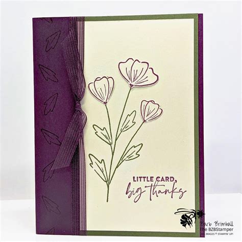 Simple Floral Card For Beginners Barb Brimhall The Bzbstamper