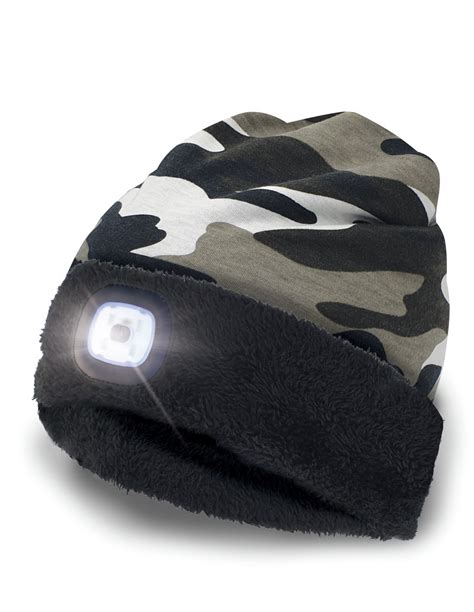 Attila Bonnet Avec Lumière Frontale Led Rechargeable Doublé Polaire