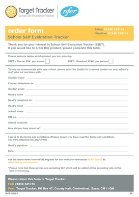 Fillable Online Nfer Ac SSET Order Form Nfer Ac Fax Email Print