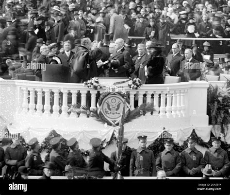 Woodrow Wilson Is Sworn In To His Second Term As President Of The