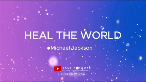 Michael Jackson Heal The World Karaoke Version YouTube