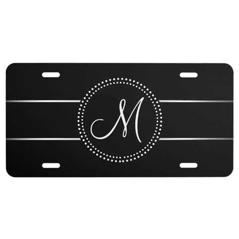 Monogram License Plate | Zazzle