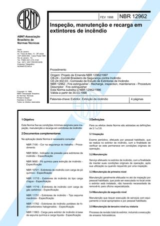 Nbr Inspecao Manut Recarga De Extintores Pdf