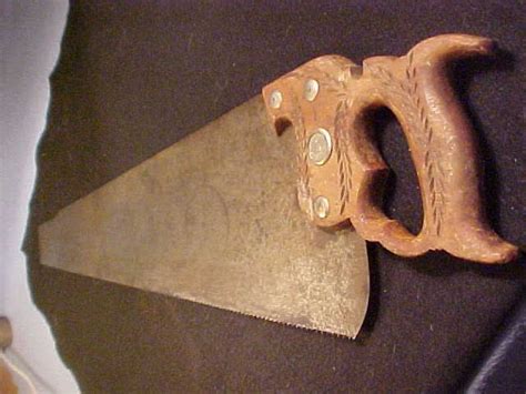 Vintage Geo H Bishop 26 Straight Back Hand Saw 26 10 Greyhound Steel Antique Price Guide