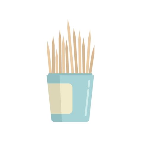 Premium Vector Thin Toothpick Icon Flat Vector Tooth Pick Food Stick