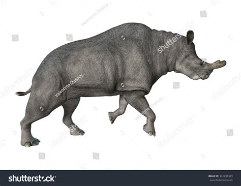 3d Digital Render Brontotherium Thunder Beast Stock Illustration