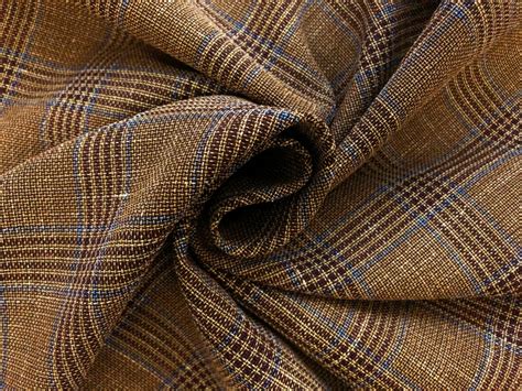 Wool Silk And Linen Blend Tartan Plaid In Cider Bandj Fabrics