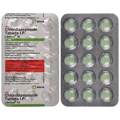 Chlordiazepoxide Librium 25mg Tablet At Rs 3000 Box