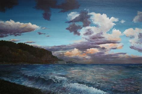 Evening On The Ocean Painting by Vladimir Volosov on Gallery Today