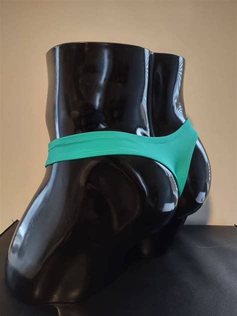 Jade Men S Swim Bikini Brief Half Back Cheeky Thong By Etsy