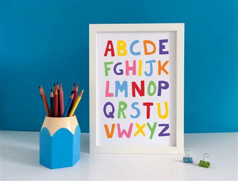 Nursery Alphabet Poster Alphabet Print ABC Wall Art Kids | Etsy