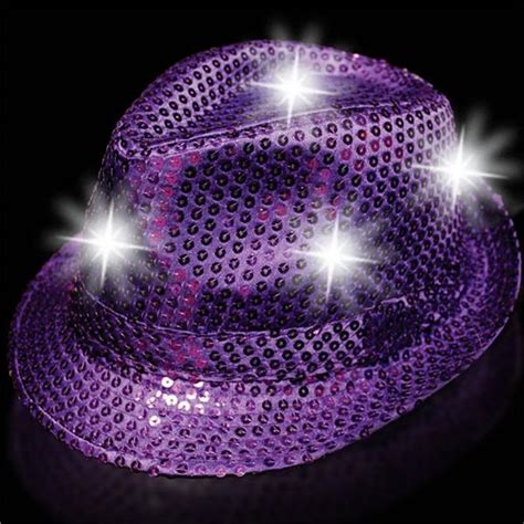 Purple Led Sequin Fedora