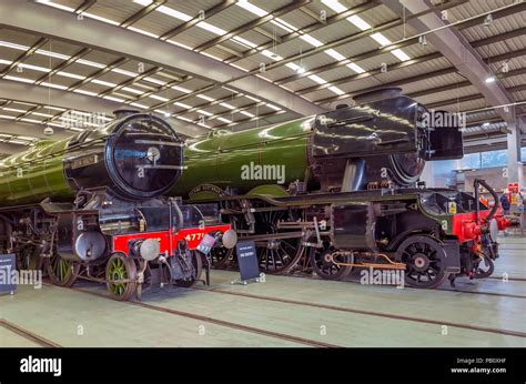 Ex-LNER steam locomotive engines number 4472 Flying Scotsman and 4771 ...