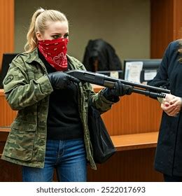 Blonde Ponytailed Student Wears Red Bandana AI Generated Image Shutterstock