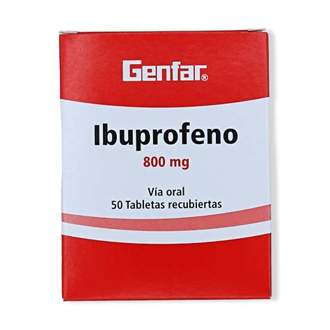 Ibuprofeno 800 Mg Tabletas Caja X 50 Genfar Farmauno