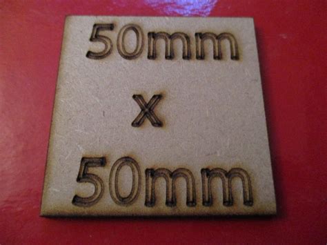 2mm Thick 20mm 25mm 50mm 40mm 75mm 60mm 100m Square Mdf 2mm Wargame