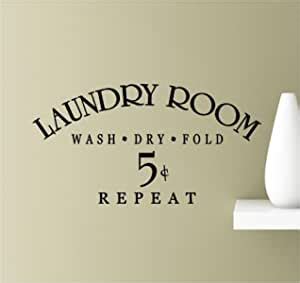 Amazon Laundry Room Wash Dry Fold Cent Repeat Vinyl Wall Art