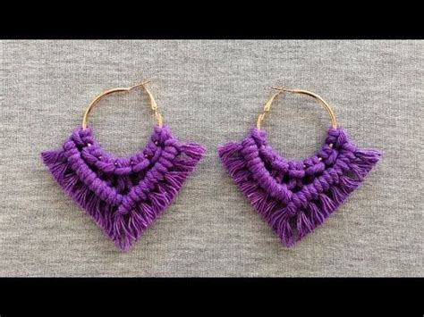 Diy Como Hacer Aretes En Macrame Paso A Paso Diy Macrame Earrings