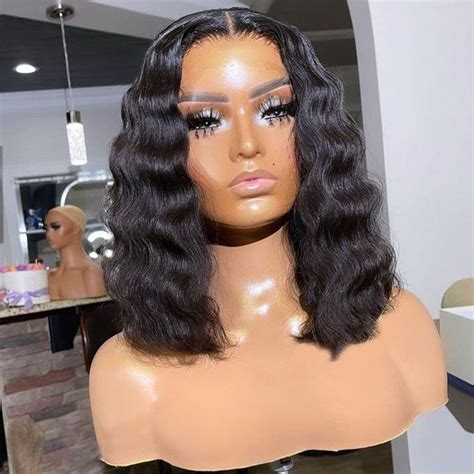 Dw Glueless X Big Lace Frontal Deep Wave Bob Wig Myshinywigs