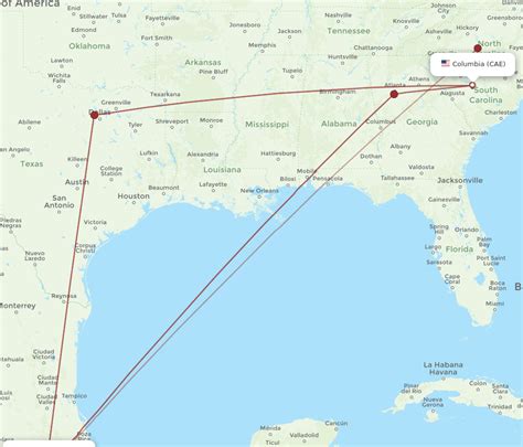 All Flight Routes From Columbia To Mexico City Cae To Mex Flight Routes