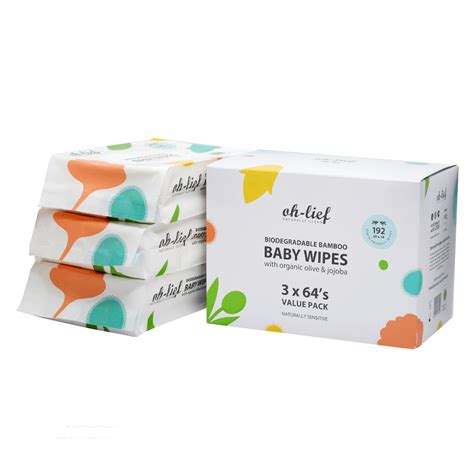 Bulk Biodegradable Bamboo Baby Wipes 192s Oh Lief Natural Products Sa