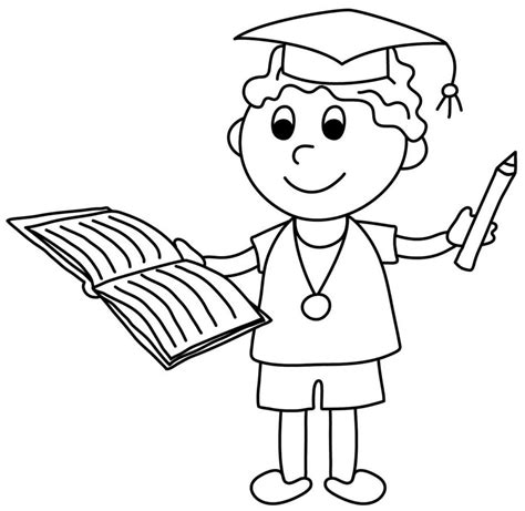 Imagens De Crianças Estudando Para Colorir - ZULEDU