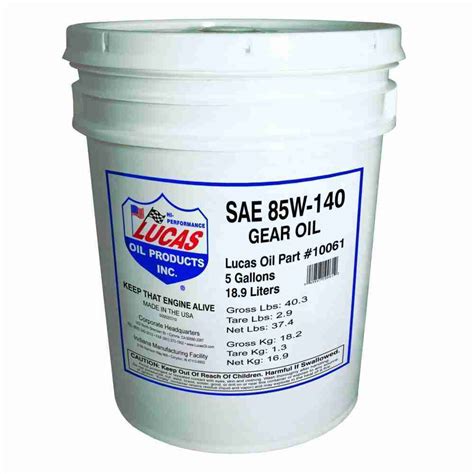 Lucas Oil Products Sae W Plus Heavy Duty Gear Oil Tiger Motors Inc