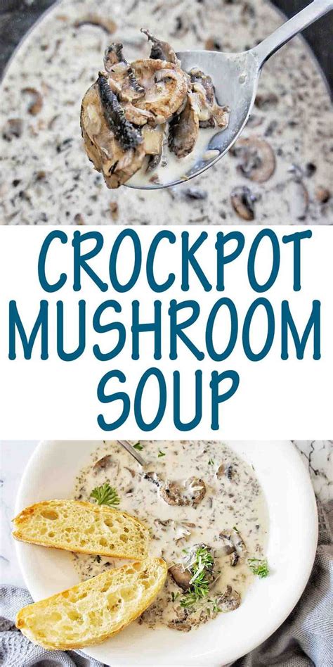 Crockpot Mushroom Soup | Soup recipes slow cooker, Crockpot soup ...