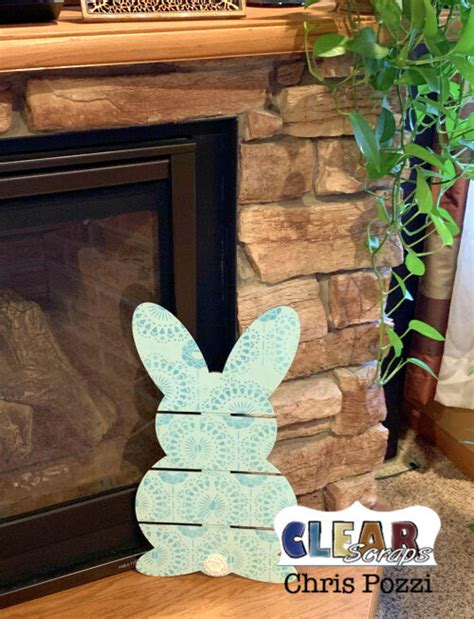 Hippity Hoppity Stenciled Diy Bunny Pallet Project Idea Scrapbook